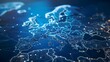 © Philip - Light image depicting European mobile network wires gracefully enveloping a illustrating seamless connectivity and the network's expansive reach
