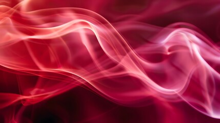 Wall Mural - a rising red smoke against a dark background