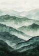 Green Mountain Range Painting