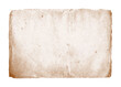 © Helga - Vintage faded paper sheet with ripped edges. Old antique paper texture, isolated on transparent background