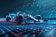 © Formoney - A futuristic looking race car with a red and blue design