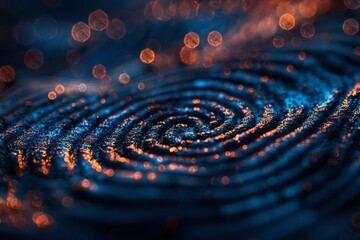 Wall Mural - this image showcases a close-up view of a digitally created, luminous spiral with a bokeh effect