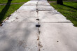 Road made of concrete slabs