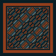 Seamless pattern in orange black blue for decoration, paper wallpaper, tiles, textiles, neckerchief. Home decor, interior design.  Ideal for interior design as interior painting.