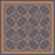 Seamless pattern in blue orange for decoration. Print for paper, tiles, textiles. Home  decor, interior design, cloth design. Frame.