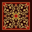 Pattern in gold red brown for decoration, pillow, tiles, textiles, neckerchief. Home decor, interior design.  Ideal for interior design as interior painting.