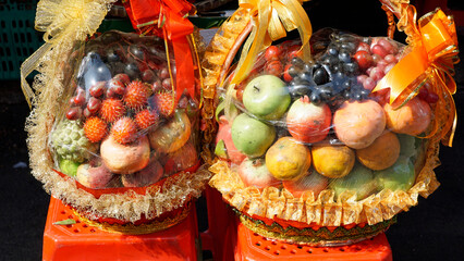 Wall Mural - fresh fruit from street market in phnom penh