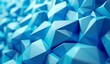 This image displays a vibrant blue 3D geometric pattern, creating a sense of modern digital design