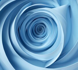 Wall Mural - 3d render of abstract background with blue spiral on light skyblue color