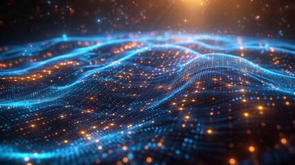 Digital data flow in cyberspace