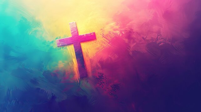 Dynamic color gradient symbolizing the journey of faith and transformation in Christianity