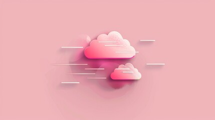 Wall Mural - Simple design representing cloud-based data migration