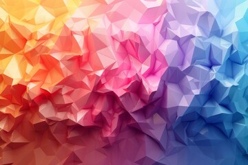 A vibrant, colorful low poly geometric background with a modern and creative abstract design