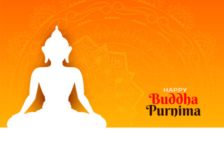 Canvas Print - Happy Buddha Purnima Indian festival traditional background