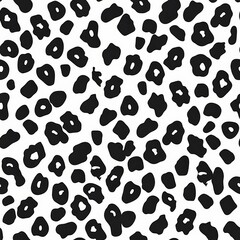 Canvas Print - Black and White Animal Print Background