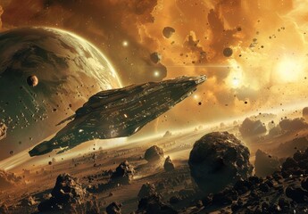 Wall Mural - From Mars missions to asteroid mining, discover space exploration milestones and future prospects in conquering the cosmos