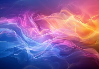 Canvas Print - Vibrant hues of blue, purple, and pink creating an abstract and dynamic wave pattern, suitable for backgrounds