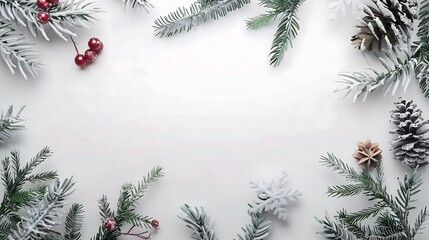 Wall Mural - Christmas background copy space for text Generated by Ai
