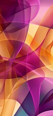 Poster - Vibrant abstract design with waves and curves in warm colors, creating a dynamic flow