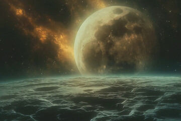 Wall Mural - surreal solar system: a celestial canvas of wonders and imagination. generative ai