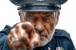© Rafa - portrait of angry police officer pointing at the camera