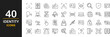 © mi-vector - Identity icon set. Identity web icons in line style. Contains such icons as ID card, verification, document, fingerprint, identification, passport, DNA and more. Vector illustration