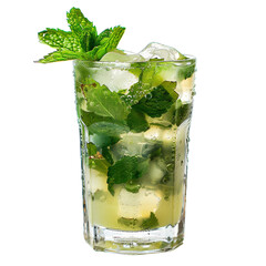 Sticker - mojito cocktail isolated on white