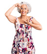 © Krakenimages.com - Senior grey-haired woman wearing casual clothes smiling making frame with hands and fingers with happy face. creativity and photography concept.