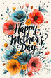 Happy Mother's Day - Greeting card with poppies and text
