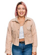 © Krakenimages.com - Hispanic woman with pink hair wearing casual clothes with a happy and cool smile on face. lucky person.