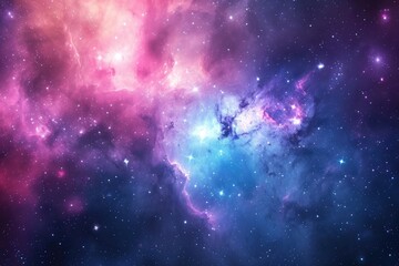 Wall Mural - Cosmic nebula forming new stars in outer space. Illustration of a background with a majestic space theme.