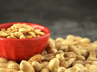 Peanuts in a Colored Bowl