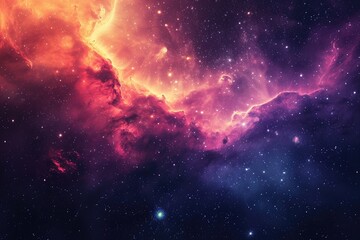 Wall Mural - Abstract outer space art with galactic elements. Illustration of a background with a majestic space theme.