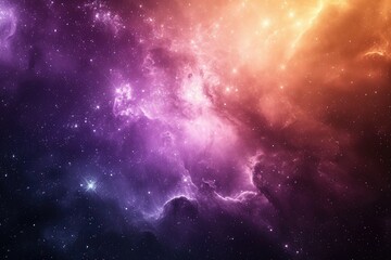 Wall Mural - Fantasy cosmic scene with planets and star clusters. Illustration of a background with a majestic space theme.