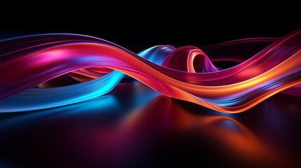 Poster - Vibrant abstract waves of color