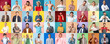 © Pixel-Shot - Big collage of different men on color background