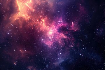 Wall Mural - Abstract outer space art with galactic elements. Illustration of a background with a majestic space theme.