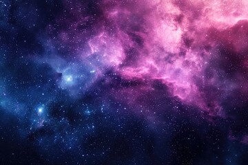 Wall Mural - Ethereal nebula illuminating the cosmic void. Illustration of a background with a majestic space theme.