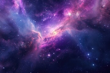 Wall Mural - Cosmic nebula forming new stars in outer space. Illustration of a background with a majestic space theme.