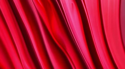 Wall Mural - Abstract liquid rippling sticky texture Design Beautiful red waving lines
