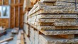 © Paul - Construction site focus on stacked insulation panels, showing their thermal benefits and material quality under optimal conditions