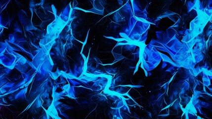 Poster - abstract blue flames background