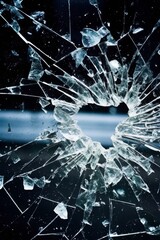 Sticker - Shattered glass abstract background