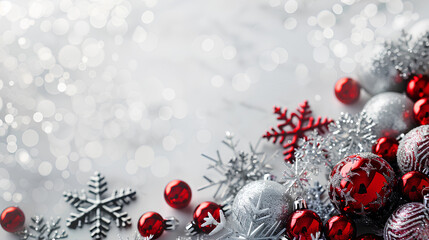 Wall Mural - christmas background with snowflakes