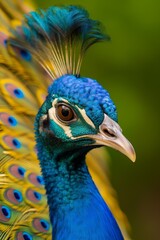 Canvas Print - Vibrant Peacock Portrait