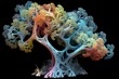 Colorful abstract tree-like structure