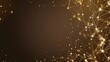 © Salman - A serene and sophisticated network of soft gold and cream colored dots connected by luminous lines on a dark brown background leaving plenty of space for text on the right side