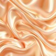 An elegant peach fuzz color silk fabric with soft folds and waves creates a beautiful background.