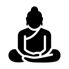 Wall Mural - buddha vector icon