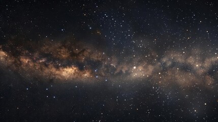 Wall Mural - mesmerizing deep night sky with glowing stars nebulae and galaxies astronomy photo